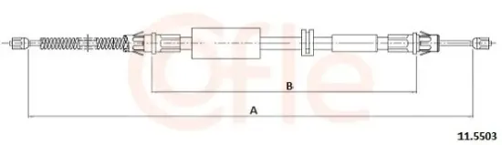 Seilzug, Feststellbremse hinten links hinten rechts COFLE 92.11.5503 Bild Seilzug, Feststellbremse hinten links hinten rechts COFLE 92.11.5503