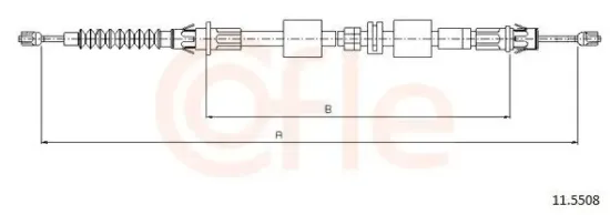 Seilzug, Feststellbremse hinten links hinten rechts COFLE 92.11.5508 Bild Seilzug, Feststellbremse hinten links hinten rechts COFLE 92.11.5508