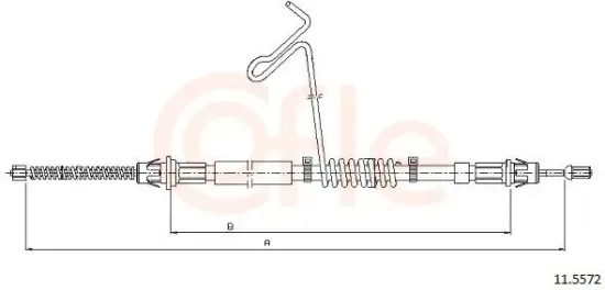 Seilzug, Feststellbremse hinten rechts COFLE 92.11.5572 Bild Seilzug, Feststellbremse hinten rechts COFLE 92.11.5572