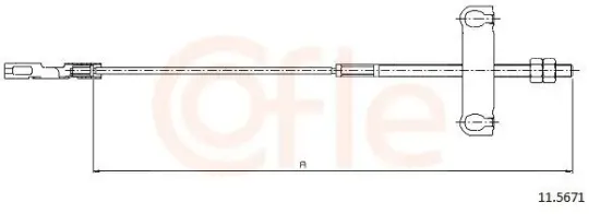 Seilzug, Feststellbremse mitte COFLE 92.11.5671 Bild Seilzug, Feststellbremse mitte COFLE 92.11.5671