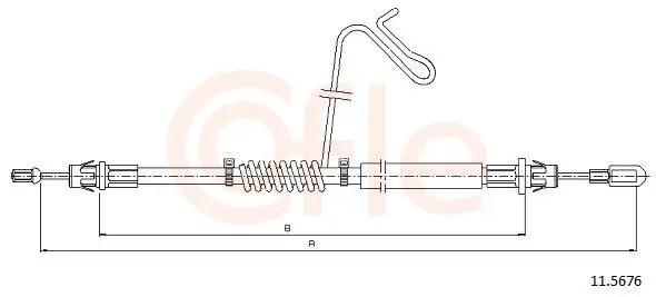 Seilzug, Feststellbremse hinten rechts COFLE 92.11.5676