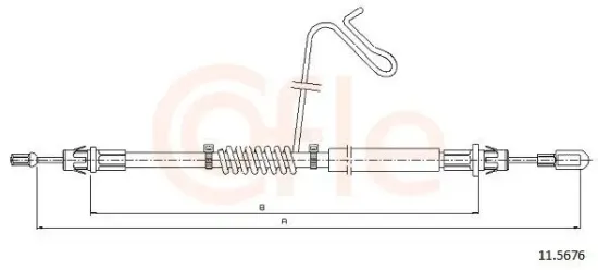 Seilzug, Feststellbremse hinten rechts COFLE 92.11.5676 Bild Seilzug, Feststellbremse hinten rechts COFLE 92.11.5676
