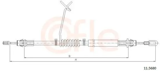 Seilzug, Feststellbremse hinten links COFLE 92.11.5680 Bild Seilzug, Feststellbremse hinten links COFLE 92.11.5680