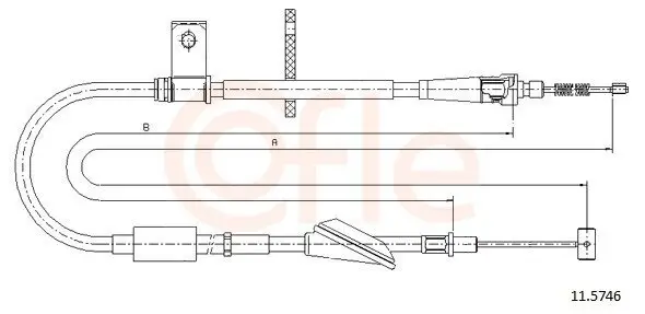 Seilzug, Feststellbremse hinten links COFLE 92.11.5746