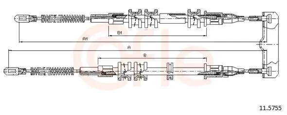 Seilzug, Feststellbremse hinten COFLE 92.11.5755
