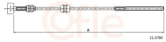 Seilzug, Feststellbremse vorne COFLE 92.11.5760 Bild Seilzug, Feststellbremse vorne COFLE 92.11.5760
