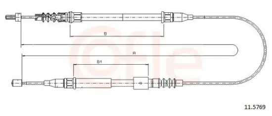 Seilzug, Feststellbremse hinten links COFLE 92.11.5769 Bild Seilzug, Feststellbremse hinten links COFLE 92.11.5769