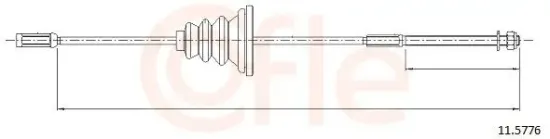Seilzug, Feststellbremse vorne COFLE 92.11.5776 Bild Seilzug, Feststellbremse vorne COFLE 92.11.5776
