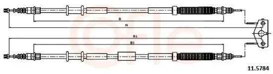Seilzug, Feststellbremse hinten COFLE 92.11.5784 Bild Seilzug, Feststellbremse hinten COFLE 92.11.5784