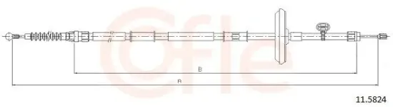 Seilzug, Feststellbremse hinten links hinten rechts COFLE 92.11.5824 Bild Seilzug, Feststellbremse hinten links hinten rechts COFLE 92.11.5824