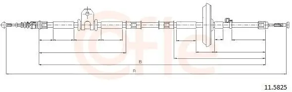 Seilzug, Feststellbremse hinten links hinten rechts COFLE 92.11.5825