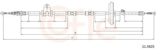 Seilzug, Feststellbremse hinten links hinten rechts COFLE 92.11.5825 Bild Seilzug, Feststellbremse hinten links hinten rechts COFLE 92.11.5825