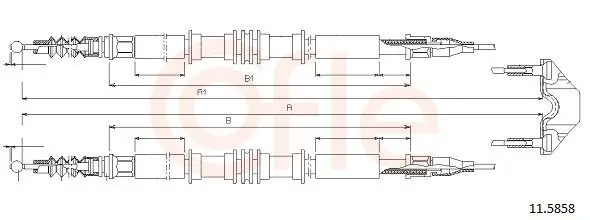 Seilzug, Feststellbremse hinten COFLE 92.11.5858