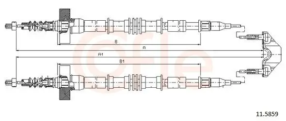 Seilzug, Feststellbremse hinten COFLE 92.11.5859