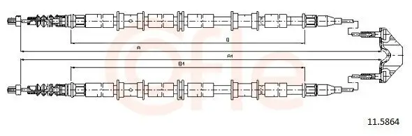 Seilzug, Feststellbremse hinten COFLE 92.11.5864