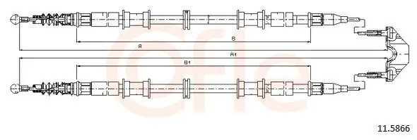 Seilzug, Feststellbremse hinten COFLE 92.11.5866
