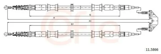Seilzug, Feststellbremse hinten COFLE 92.11.5866 Bild Seilzug, Feststellbremse hinten COFLE 92.11.5866