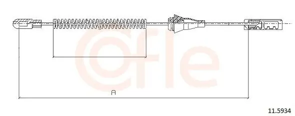 Seilzug, Feststellbremse hinten links hinten rechts COFLE 92.11.5934