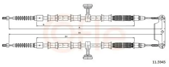 Seilzug, Feststellbremse hinten COFLE 92.11.5945 Bild Seilzug, Feststellbremse hinten COFLE 92.11.5945
