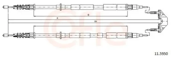 Seilzug, Feststellbremse hinten COFLE 92.11.5950 Bild Seilzug, Feststellbremse hinten COFLE 92.11.5950