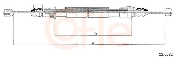 Seilzug, Feststellbremse hinten links hinten rechts COFLE 92.11.6582