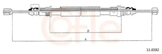 Seilzug, Feststellbremse hinten links hinten rechts COFLE 92.11.6582 Bild Seilzug, Feststellbremse hinten links hinten rechts COFLE 92.11.6582