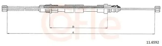 Seilzug, Feststellbremse COFLE 92.11.6592 Bild Seilzug, Feststellbremse COFLE 92.11.6592