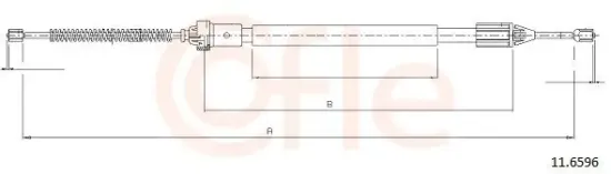 Seilzug, Feststellbremse hinten rechts COFLE 92.11.6596 Bild Seilzug, Feststellbremse hinten rechts COFLE 92.11.6596