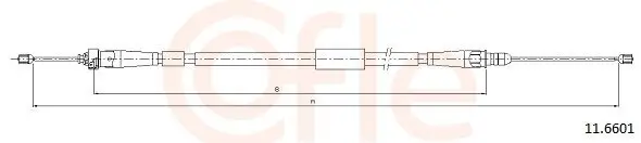 Seilzug, Feststellbremse hinten rechts COFLE 92.11.6601