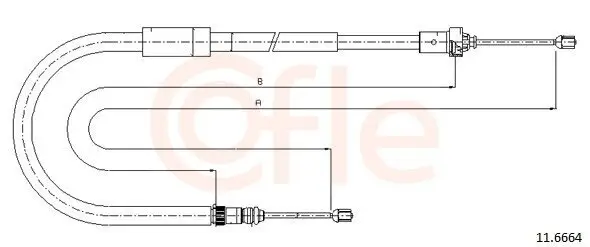 Seilzug, Feststellbremse hinten links COFLE 92.11.6664
