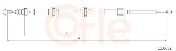 Seilzug, Feststellbremse hinten links hinten rechts COFLE 92.11.6682