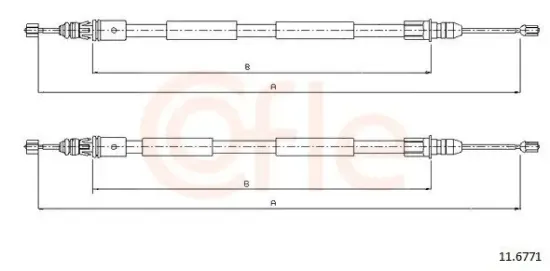 Seilzug, Feststellbremse hinten links hinten rechts COFLE 92.11.6771 Bild Seilzug, Feststellbremse hinten links hinten rechts COFLE 92.11.6771