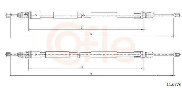 Seilzug, Feststellbremse hinten links hinten rechts COFLE 92.11.6773