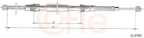 Seilzug, Feststellbremse hinten links COFLE 92.11.6792 Bild Seilzug, Feststellbremse hinten links COFLE 92.11.6792