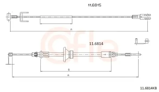 Seilzug, Feststellbremse vorne COFLE 92.11.6814KB Bild Seilzug, Feststellbremse vorne COFLE 92.11.6814KB