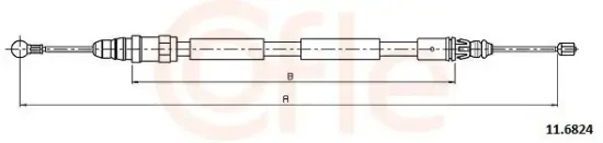 Seilzug, Feststellbremse hinten rechts COFLE 92.11.6824 Bild Seilzug, Feststellbremse hinten rechts COFLE 92.11.6824