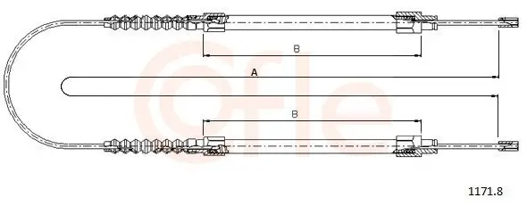 Seilzug, Feststellbremse hinten COFLE 92.1171.8