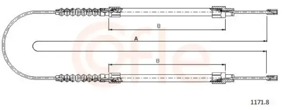 Seilzug, Feststellbremse hinten COFLE 92.1171.8 Bild Seilzug, Feststellbremse hinten COFLE 92.1171.8