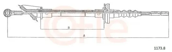 Seilzug, Kupplungsbetätigung COFLE 92.1172.1 Bild Seilzug, Kupplungsbetätigung COFLE 92.1172.1