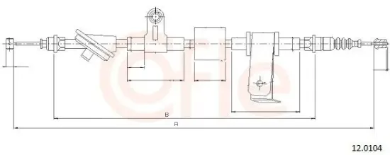 Seilzug, Feststellbremse hinten rechts COFLE 92.12.0104 Bild Seilzug, Feststellbremse hinten rechts COFLE 92.12.0104