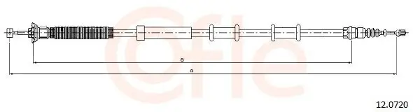 Seilzug, Feststellbremse hinten rechts COFLE 92.12.0720