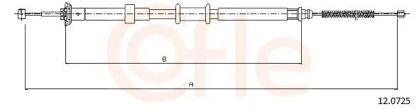 Seilzug, Feststellbremse hinten rechts COFLE 92.12.0725