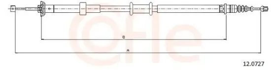 Seilzug, Feststellbremse hinten links COFLE 92.12.0727 Bild Seilzug, Feststellbremse hinten links COFLE 92.12.0727