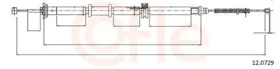 Seilzug, Feststellbremse hinten links COFLE 92.12.0729 Bild Seilzug, Feststellbremse hinten links COFLE 92.12.0729