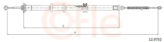 Seilzug, Feststellbremse hinten rechts COFLE 92.12.0732 Bild Seilzug, Feststellbremse hinten rechts COFLE 92.12.0732