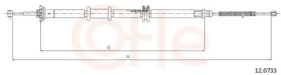 Seilzug, Feststellbremse hinten links COFLE 92.12.0733 Bild Seilzug, Feststellbremse hinten links COFLE 92.12.0733