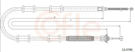 Seilzug, Feststellbremse hinten links hinten rechts COFLE 92.12.0745 Bild Seilzug, Feststellbremse hinten links hinten rechts COFLE 92.12.0745