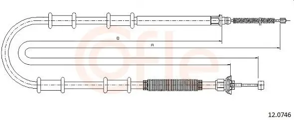 Seilzug, Feststellbremse hinten links hinten rechts COFLE 92.12.0746
