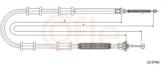 Seilzug, Feststellbremse hinten links hinten rechts COFLE 92.12.0746 Bild Seilzug, Feststellbremse hinten links hinten rechts COFLE 92.12.0746