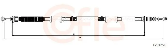 Seilzug, Feststellbremse hinten links COFLE 92.12.0751